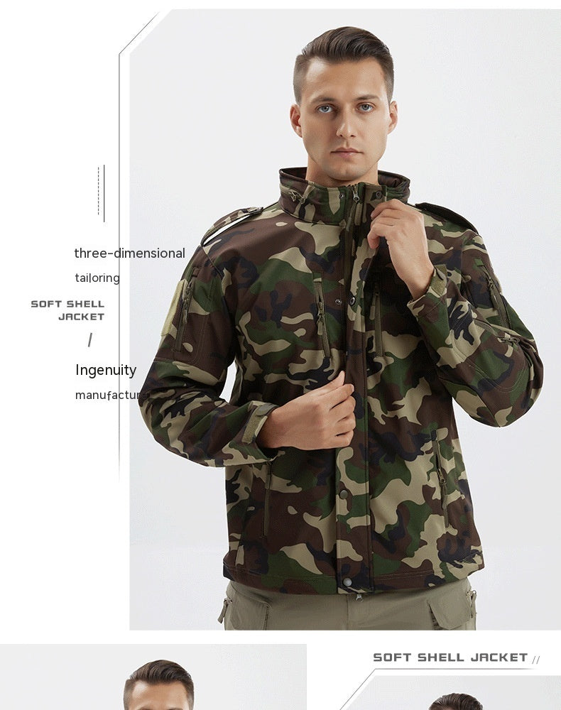 Men's Camouflage Waterproof Soft Shell Jacket
