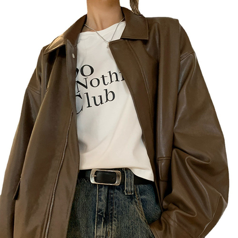 Fashion American Retro Leather Jacket