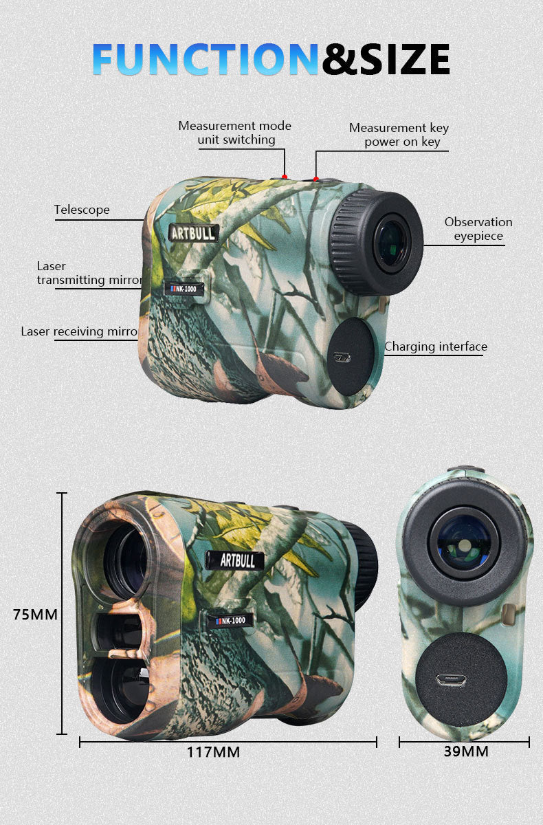 Camouflage Hunting Charging Telescope Rangefinder