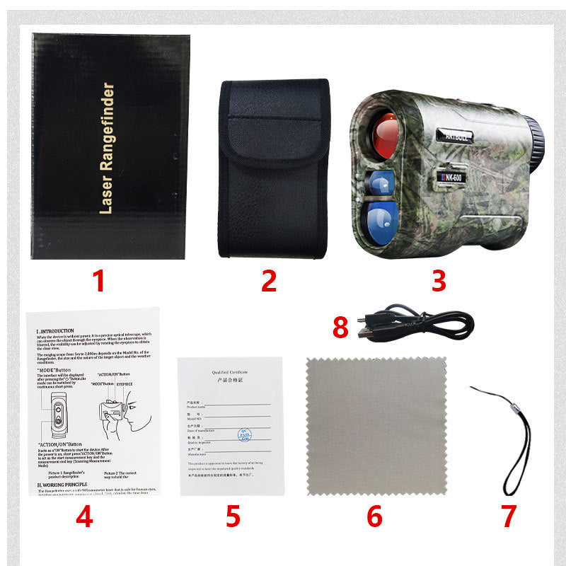 Camouflage Hunting Telescope Range 1000m Rangefinder