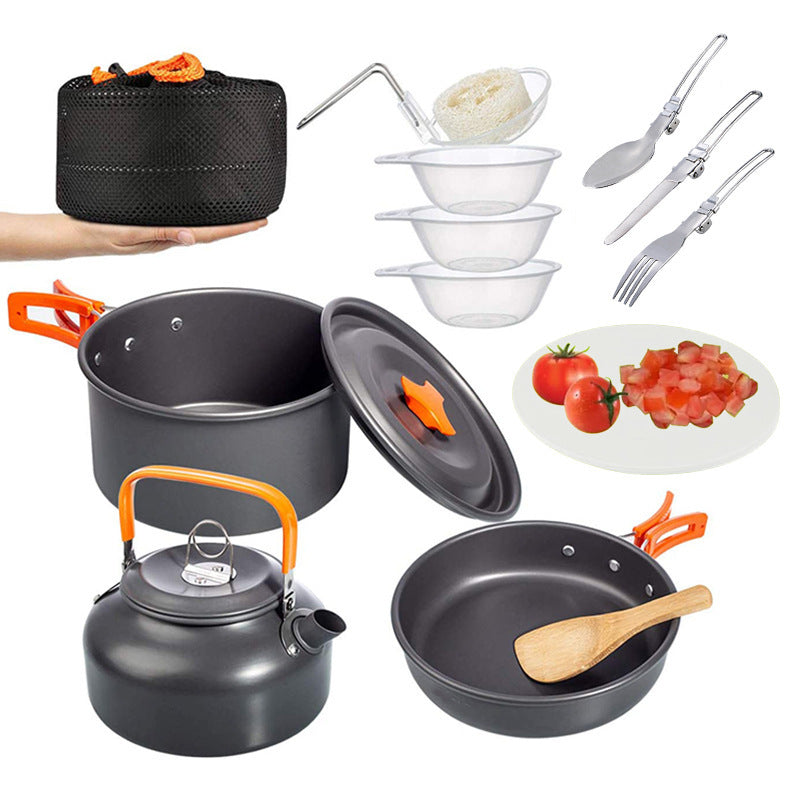 Mini Cookware Camping Combination Suit Pot Folding
