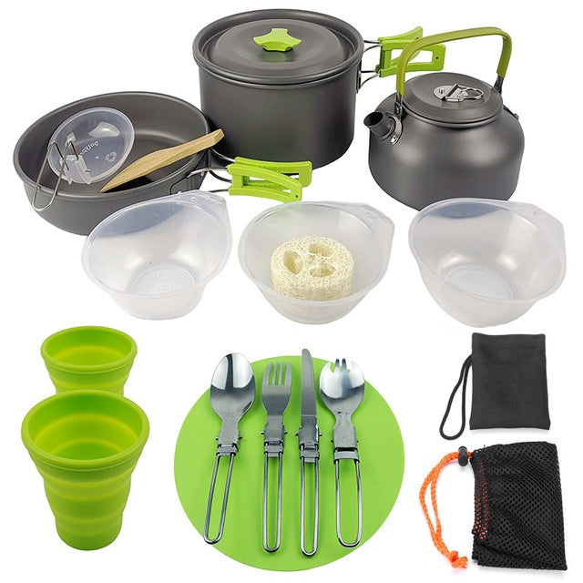 Outdoor Camping Hiking Cookware Tableware Set
