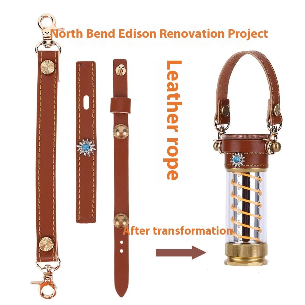 Camping Leather Hang Rope 3-piece Lantern