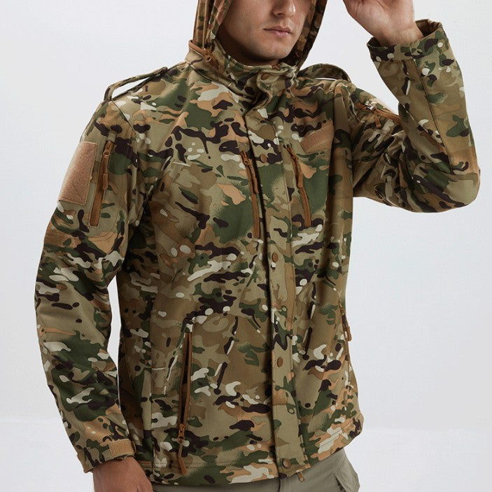Men's Camouflage Waterproof Soft Shell Jacket