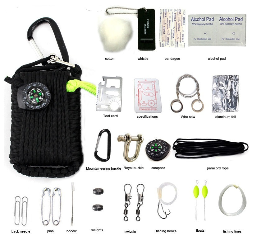 Camping emergency self-help kit outdoor supplies