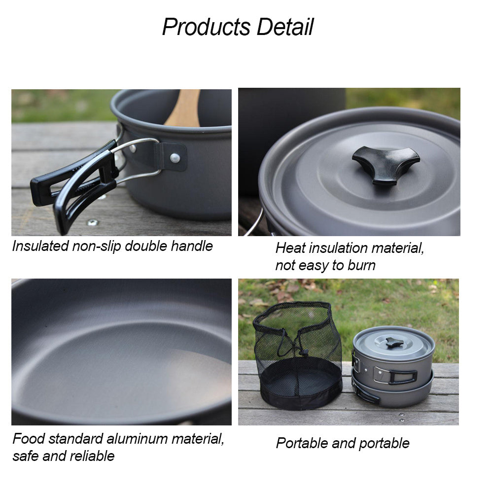 Outdoor Camping Hiking Cookware Tableware Set