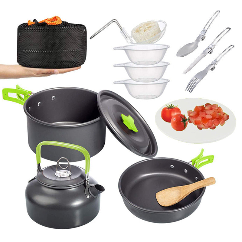 Mini Cookware Camping Combination Suit Pot Folding