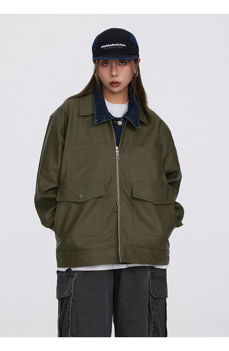 Autumn Workwear PU Leather Jacket