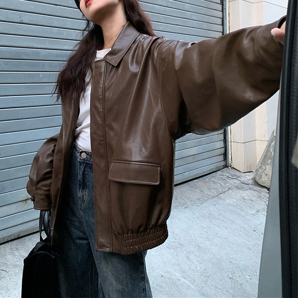 Fashion American Retro Leather Jacket