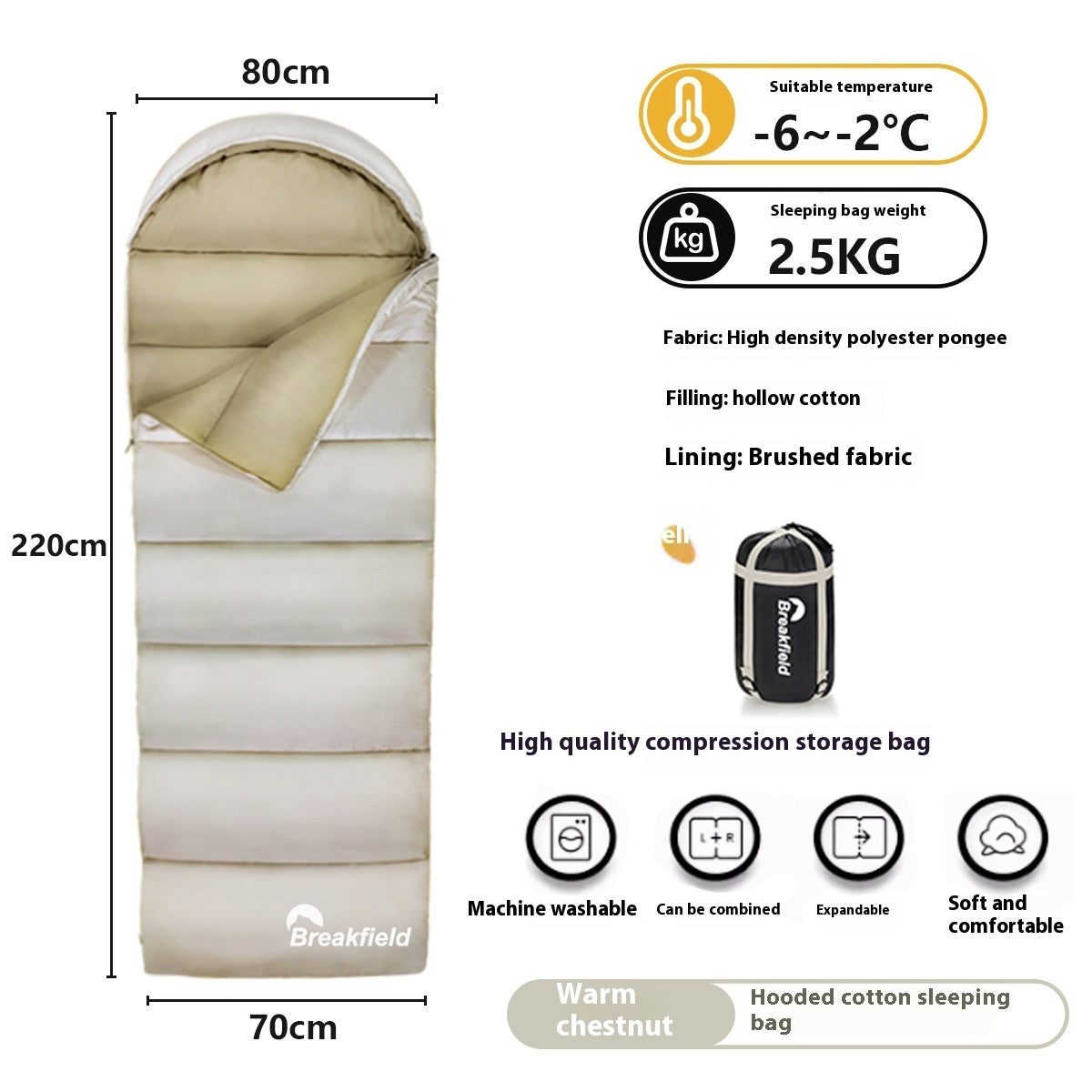 Outdoor Camping Thickened Waterproof Sleeping Bag